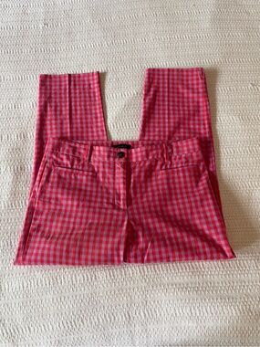 Ann Taylor Gingham Plaid Cotton Crop Pants – Size 14 / L (No Size Tag)